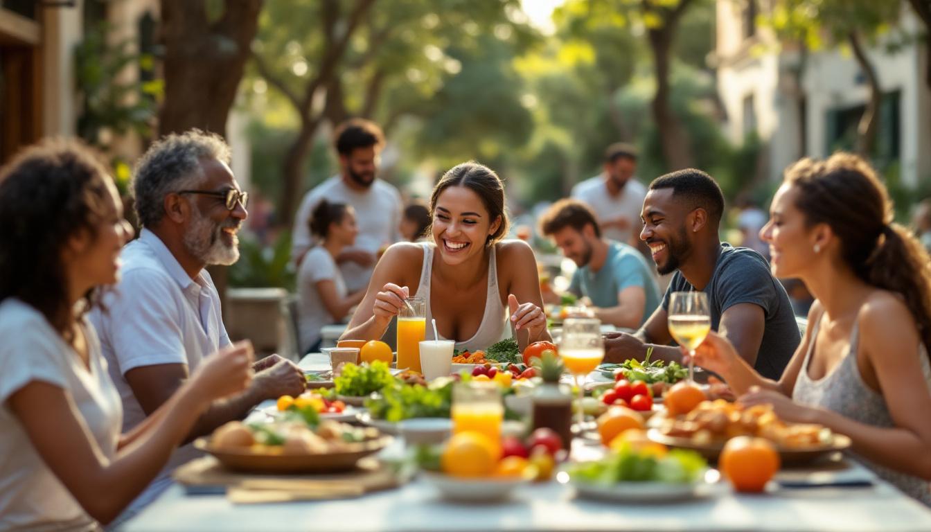 A photograph of a vibrant outdoor scene in valencia